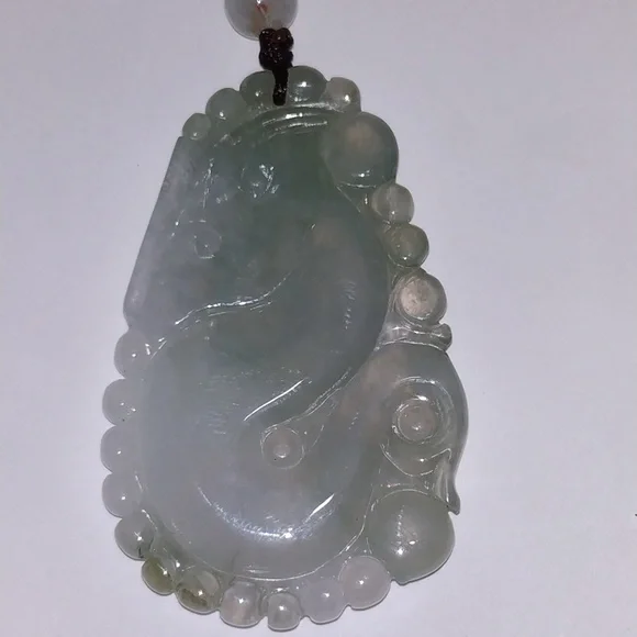 Authentic A natural burma real lucky jade pendant - Picture 2 of 5